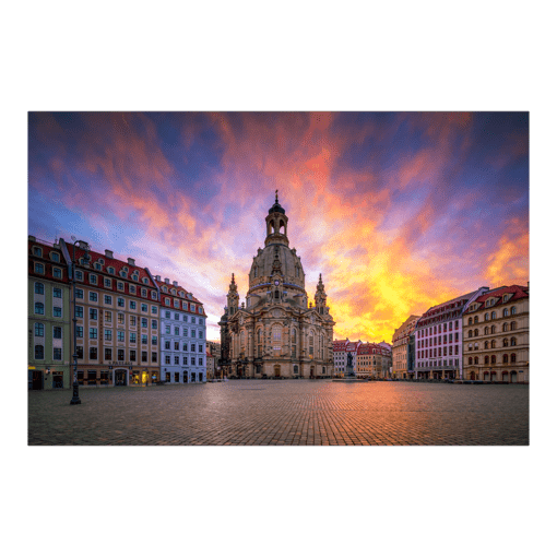 Poster (01356) Sonnenaufgang an der Frauenkirche