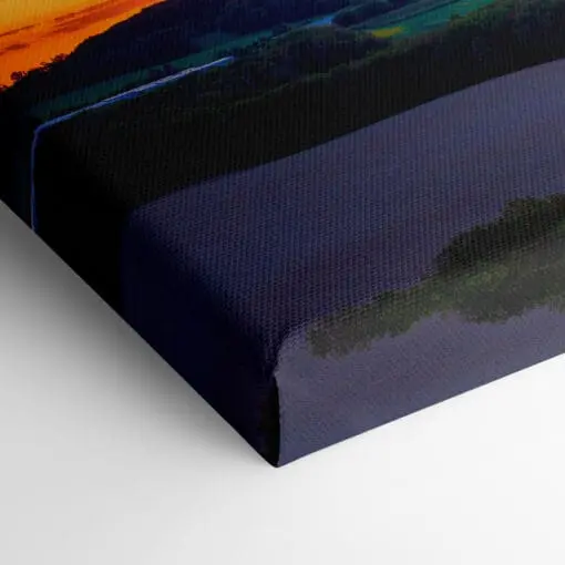 Leinwand (01373) Landeskrone zum Sonnenuntergang – Bild 2