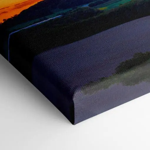Leinwand (01373) Landeskrone zum Sonnenuntergang – Bild 3