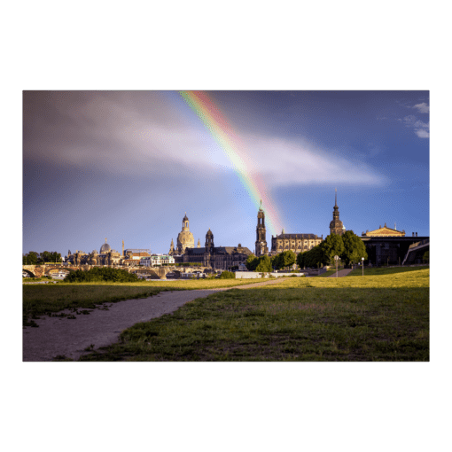 Acryl Board (01384) Regenbogen über Dresden