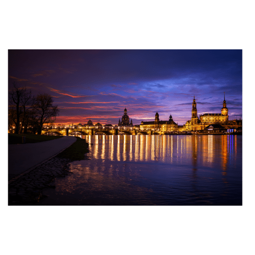Alu-Dibond (01385) Dresden Skyline zum Hochwasser
