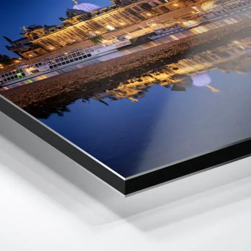 Alu-Dibond (01400) Dresden Skyline zur Blauen Stunde – Bild 2
