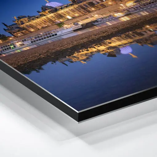 Alu-Dibond (01400) Dresden Skyline zur Blauen Stunde – Bild 3