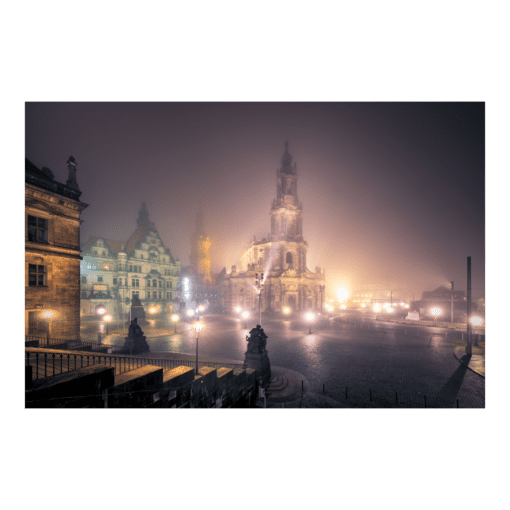 Acryl Board (01422) Schlossplatz im Nebel