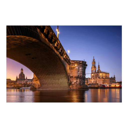 Poster (01431) Augustusbrücke am Morgen