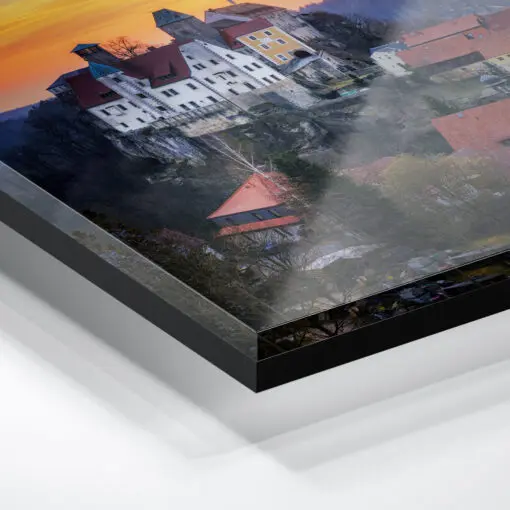 Acryl Board (01460) Burg Hohnstein zum Sonnenuntergang – Bild 3