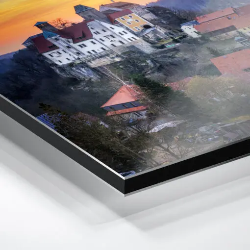 Alu-Dibond (01460) Burg Hohnstein zum Sonnenuntergang – Bild 2