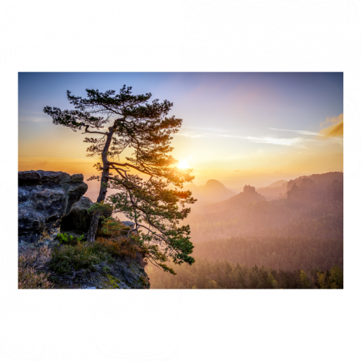 Leinwand (01476) Gleitmannshorn zum Sonnenuntergang