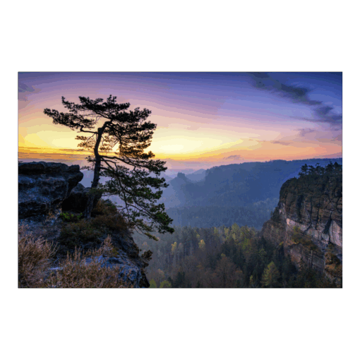 Leinwand (01477) Gleitmannshorn zur Blauen Stunde