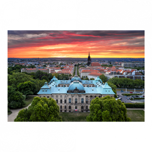 Alu-Dibond (01518) japanisches Palais zum Sonnenaufgang