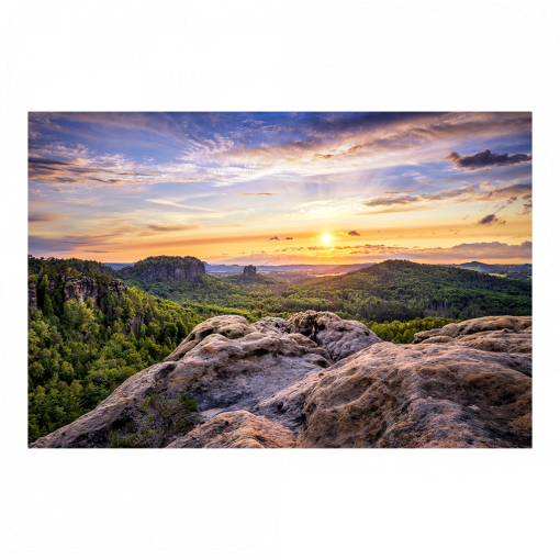 Alu-Dibond (01525) Domerkeraussicht am Abend
