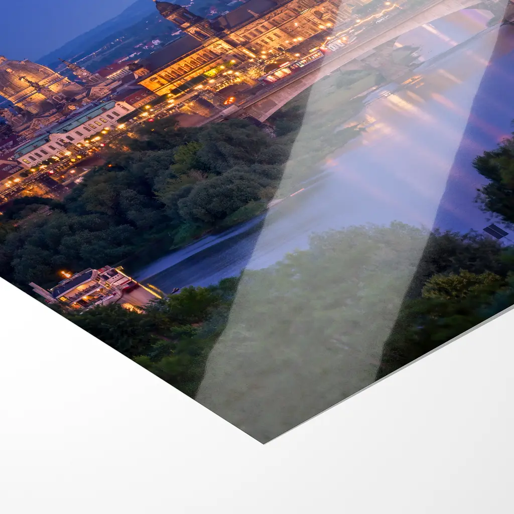 Fotoabzug (01530) Skyline Luftbild am Abend – Bild 2