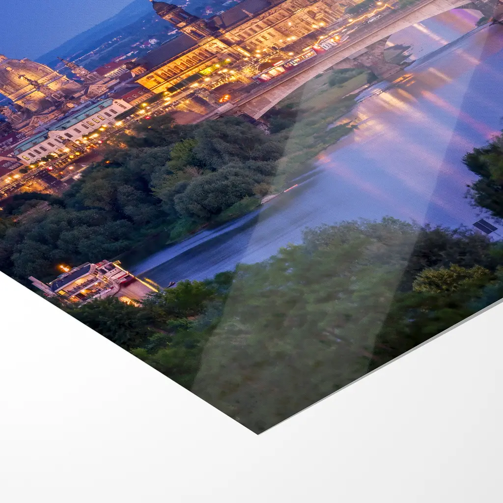 Fotoabzug (01530) Skyline Luftbild am Abend – Bild 5