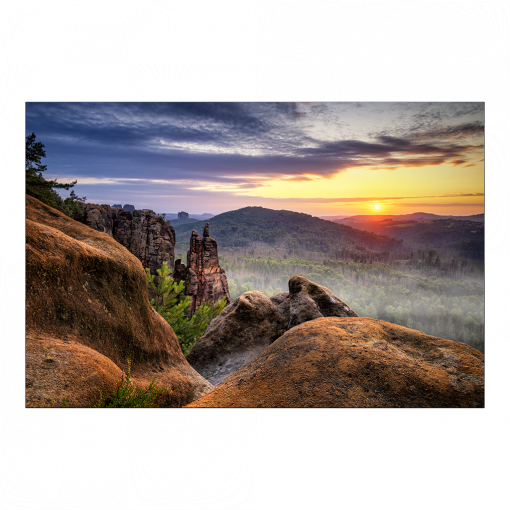 Fotoabzug (01544) Brosinnadel zum Sonnenuntergang