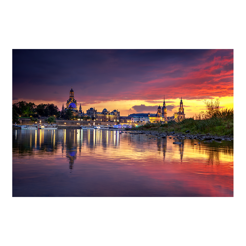 Leinwand (01556) Skyline im Abendrot