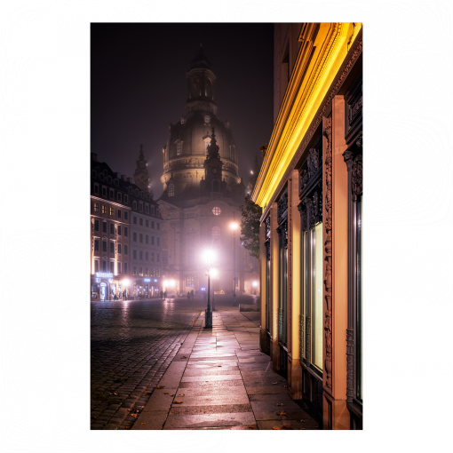 Acryl Board (01558) Frauenkirche im Nebel