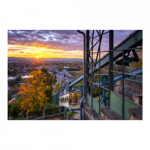 Acryl Board (01572) Schwebebahn im Herbst