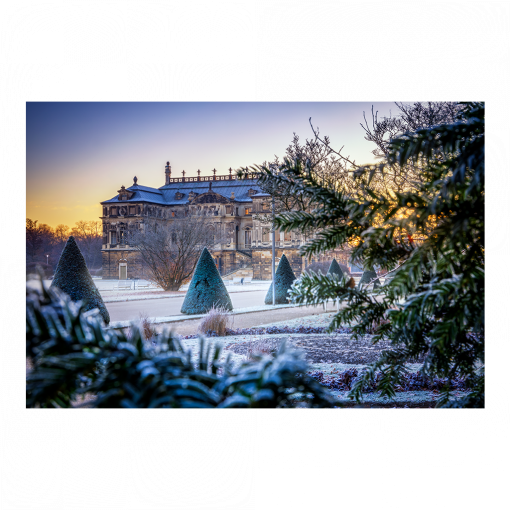 Acryl Board (01577) kalter Wintermorgen am Palais