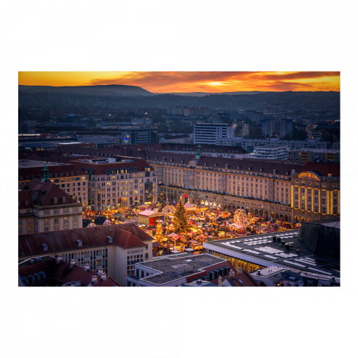 Acryl Board (01601) Striezelmarkt im Abendrot