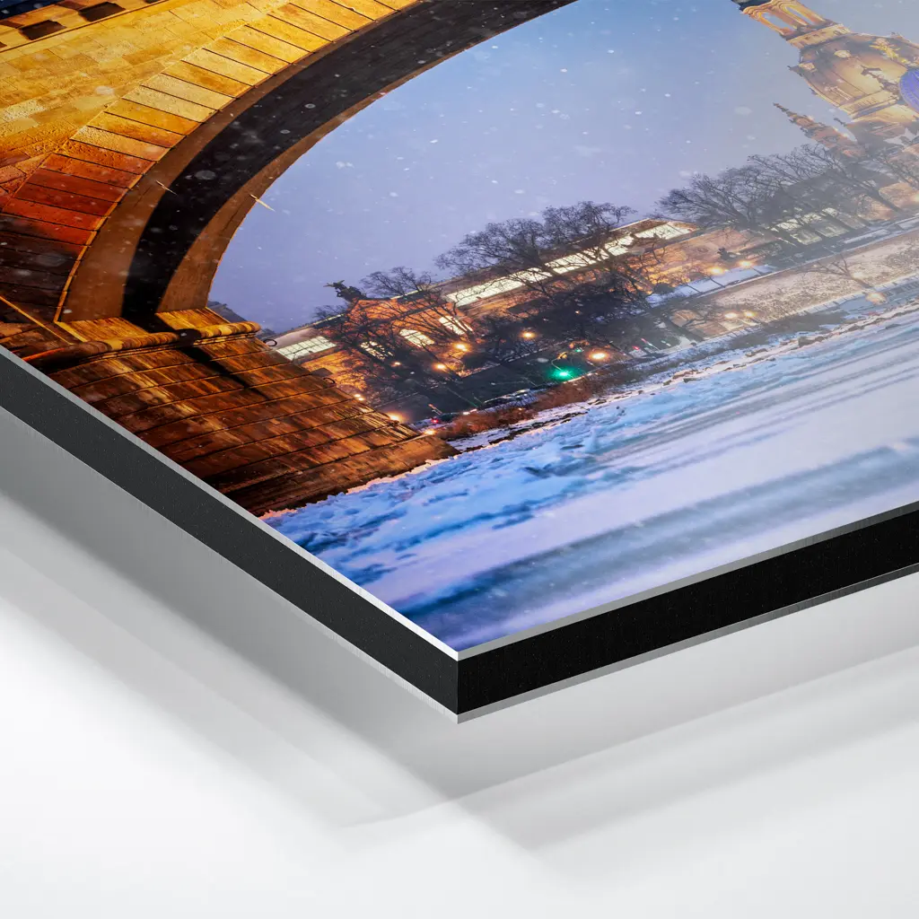 Alu-Dibond (01602) Albertbrücke im Winter – Bild 2