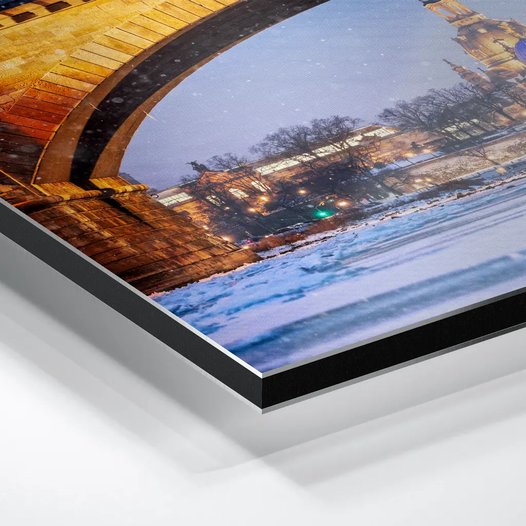 Alu-Dibond (01602) Albertbrücke im Winter – Bild 5