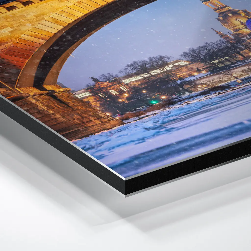 Alu-Dibond (01602) Albertbrücke im Winter – Bild 6