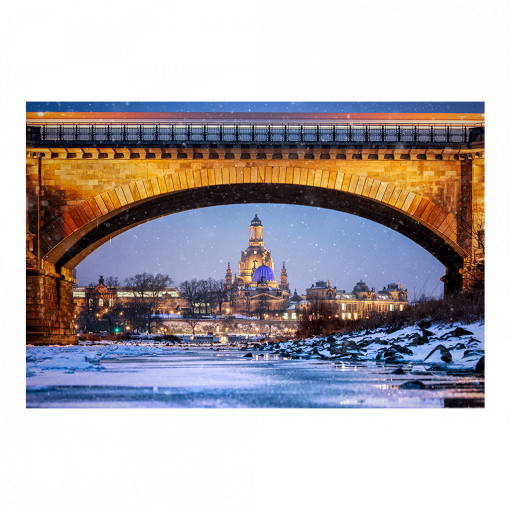 Acryl Board (01602) Albertbrücke im Winter