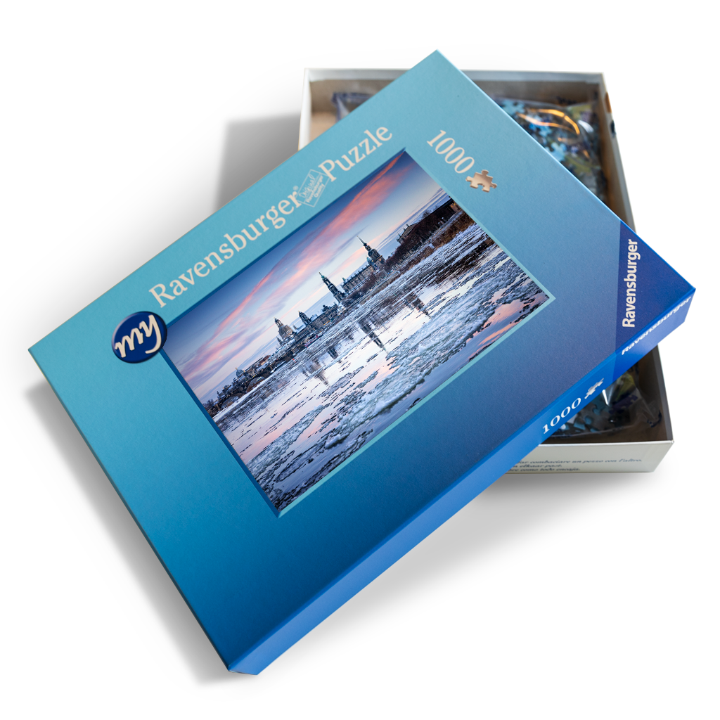 Puzzle (Nr. 01604) Eisschollen auf der Elbe – Bild 2