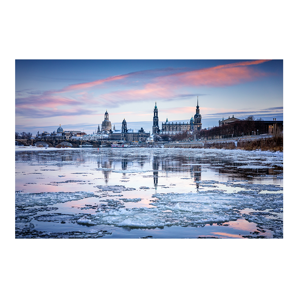 Poster (01604) Eisschollen auf der Elbe