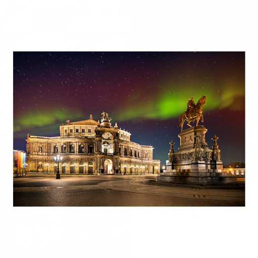 Acryl Board (01607) Polarlichter über der Semperoper