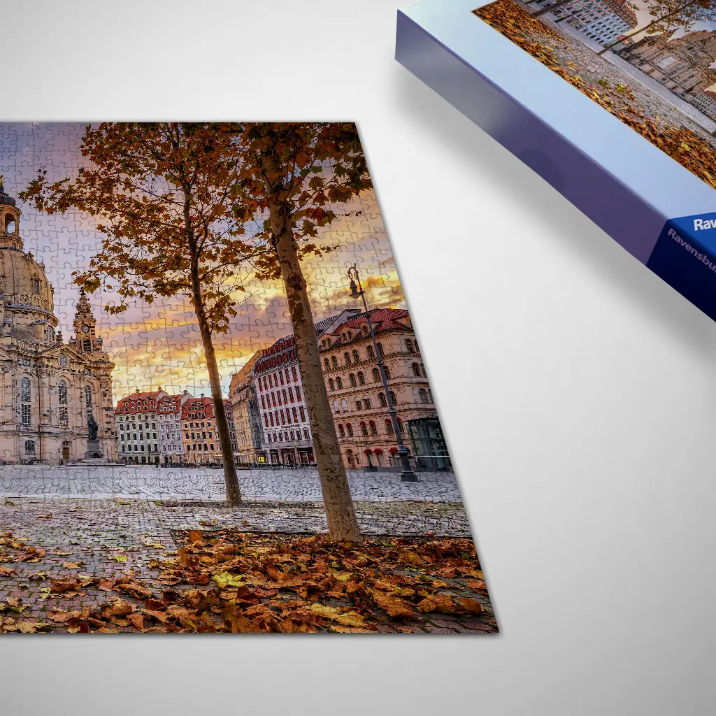 Puzzle (Nr. 01021) Neumarkt Dresden im Herbst – Bild 2