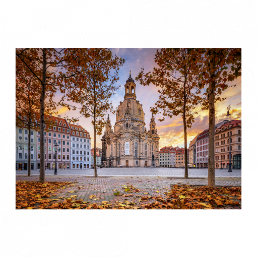 Puzzle (Nr. 01021) Neumarkt Dresden im Herbst