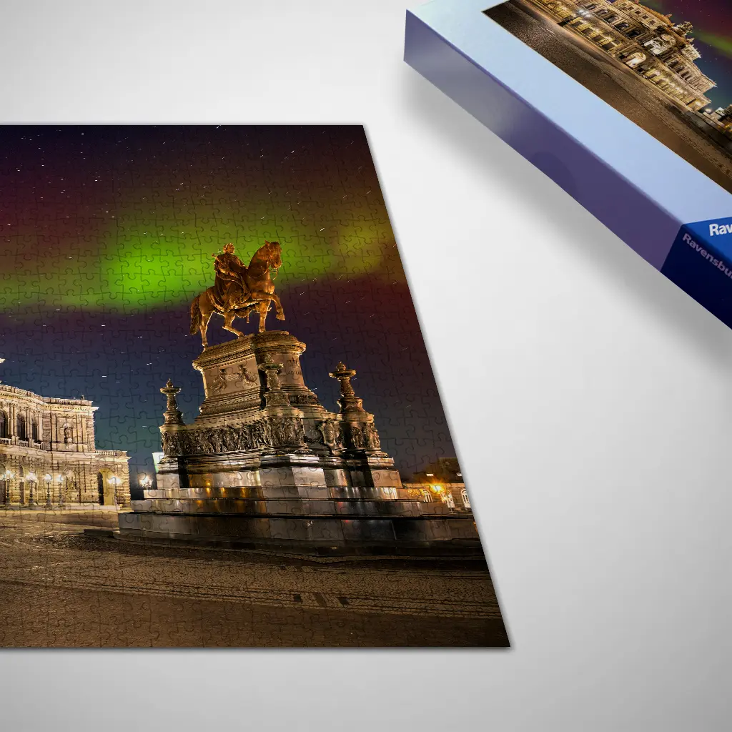 Puzzle (Nr. 01604) Polarlichter über der Semperoper – Bild 2