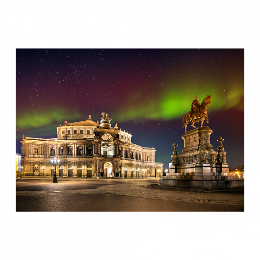 Puzzle (Nr. 01604) Polarlichter über der Semperoper