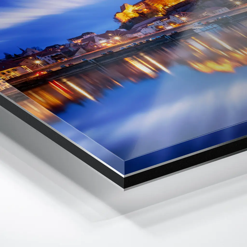 Acryl Board (01623) Albrechtsburg Meißen zur Blauen Stunde – Bild 2