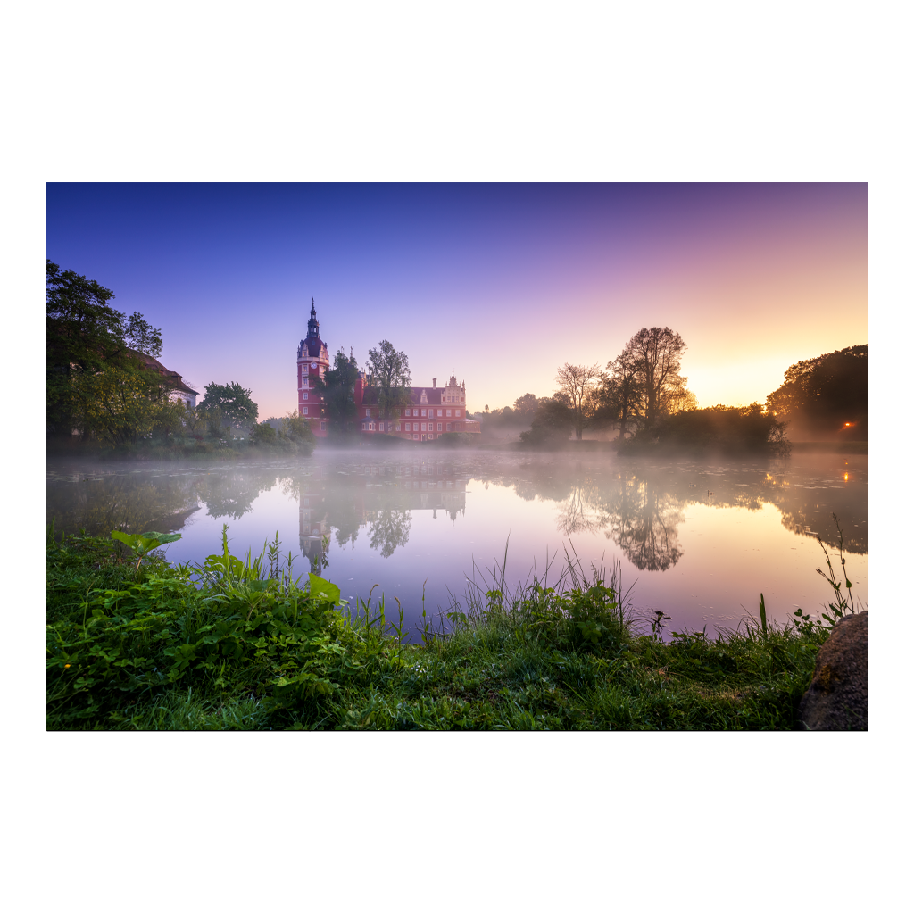 Fotoabzug (01671) Schloss Muskau mit Schlossteich