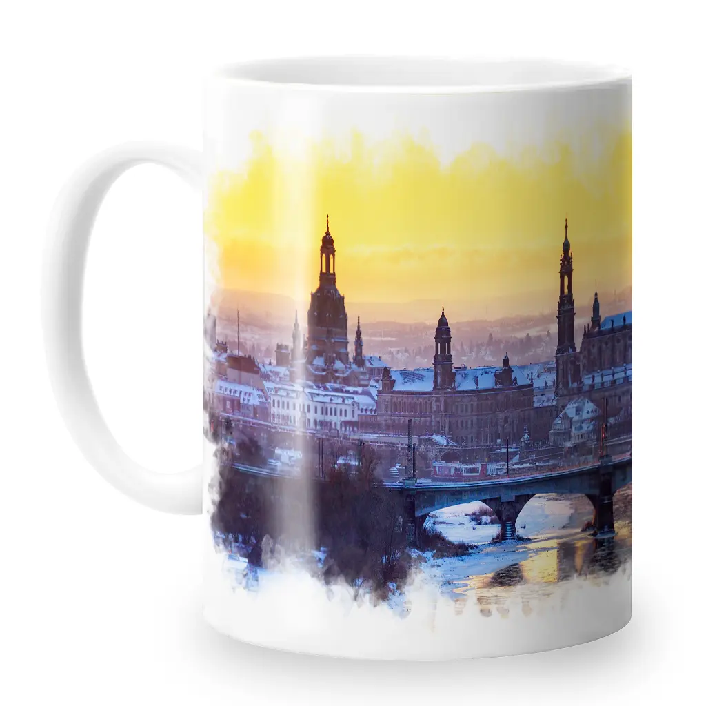 Fototasse (Nr. 01606) Skyline an einem Wintermorgen – Bild 2
