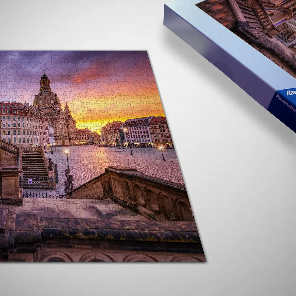 Puzzle (01617) Morgenrot am Verkehrsmuseum – Bild 2
