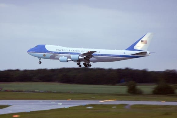Landung der Air Force One in Dresden