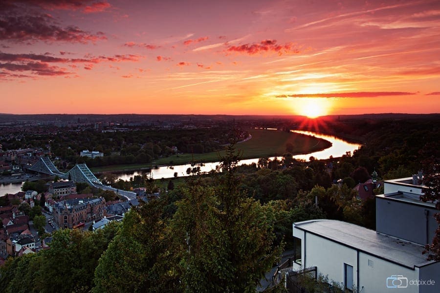 Sonnenuntergang über Dresden