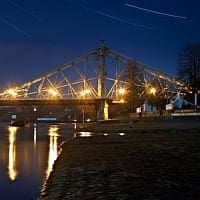 Beleuchtung am “Blauen Wunder”
