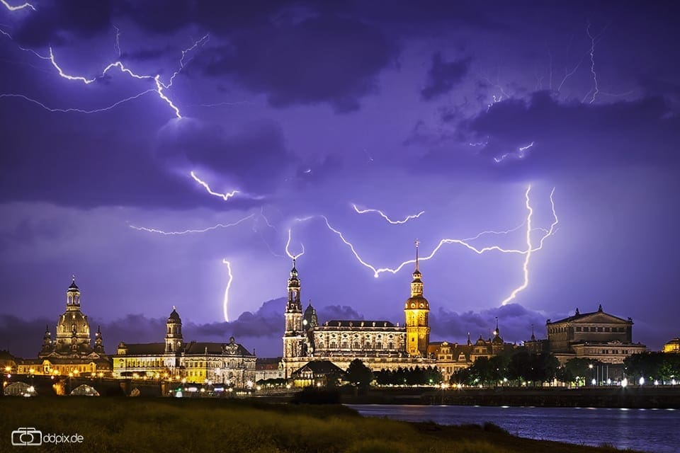 Gewitter über Dresden