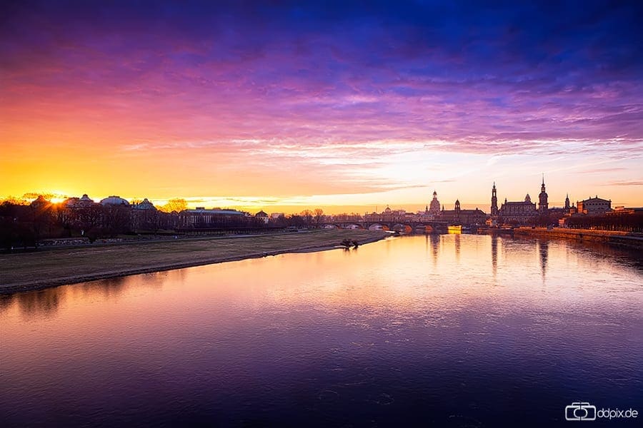 Sonnenaufgang in Dresden