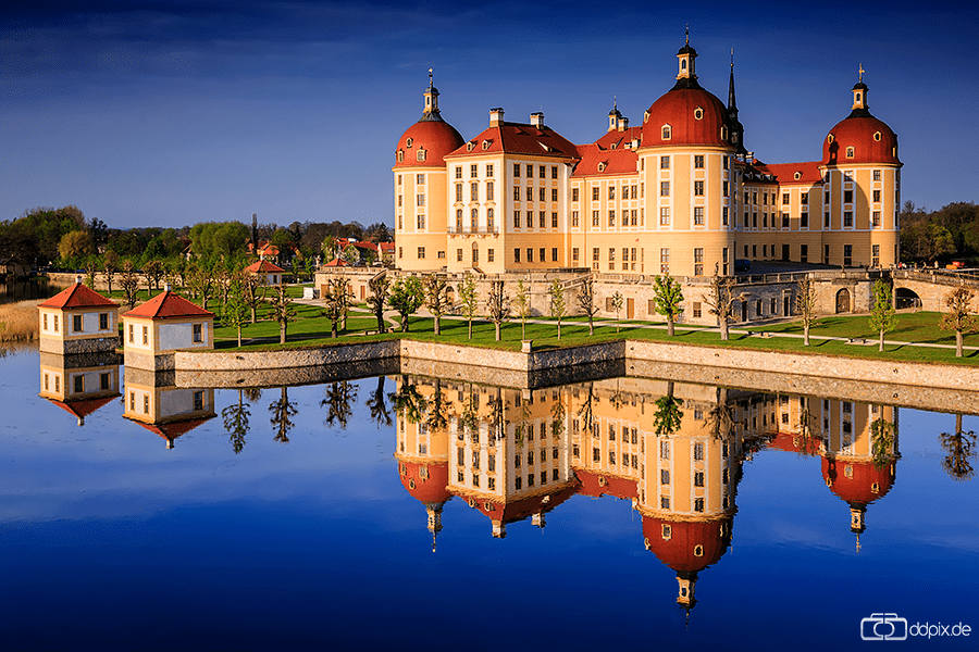 Schloss Moritzburg zum Sonnenaufgang