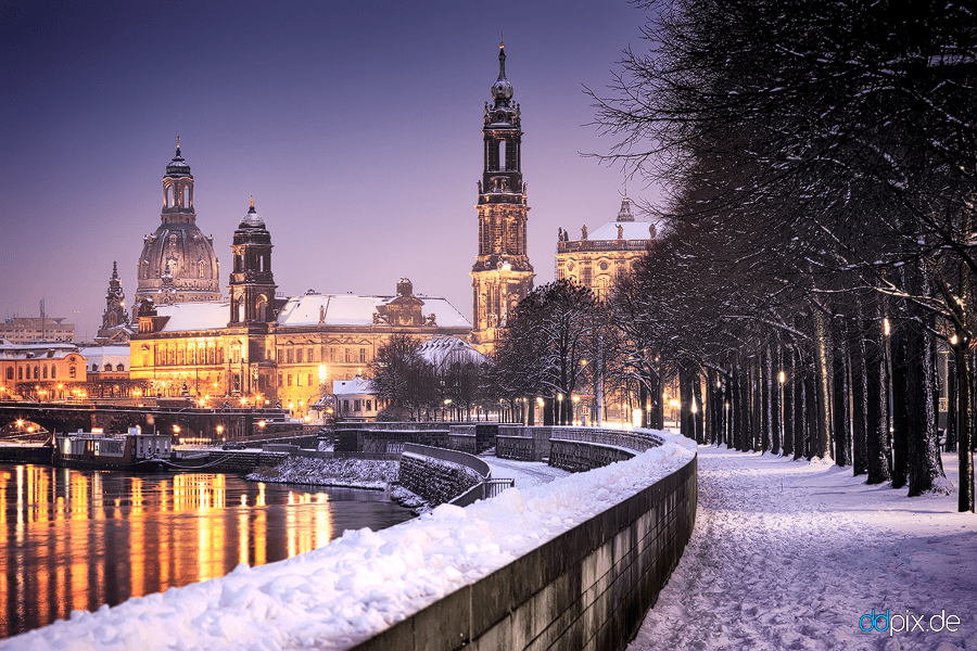 00353 | Das winterliche Dresden am Abend