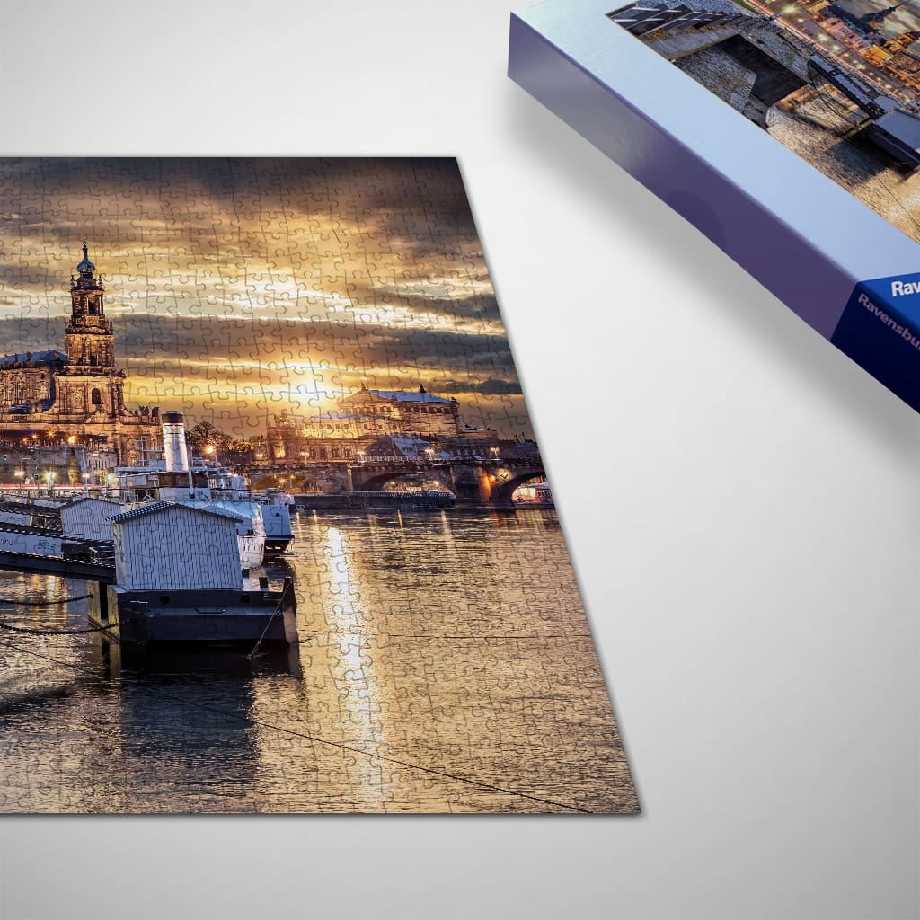 Puzzle (00913) goldenes Terrassenufer – Bild 2