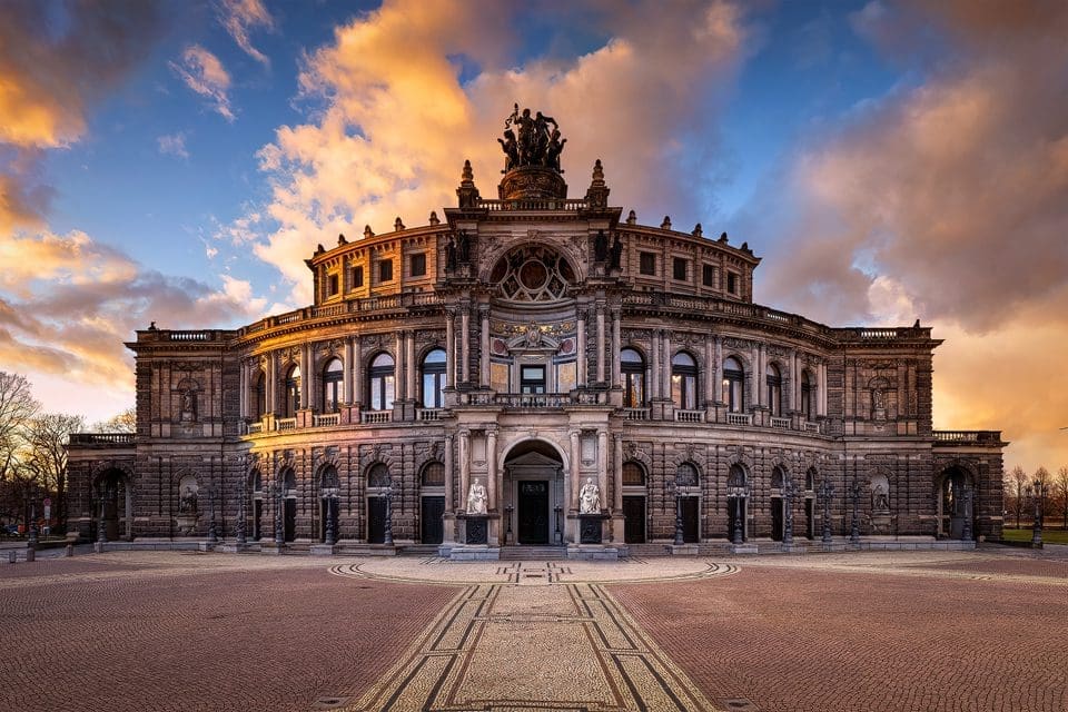 Sonnenuntergang an der Semperoper