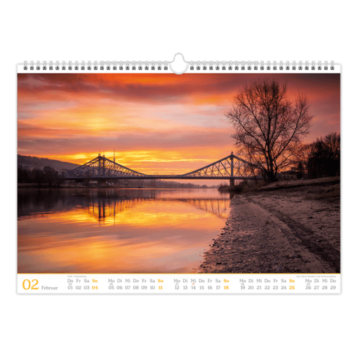 Dresden Kalender 2024 - Februar Kalenderblatt