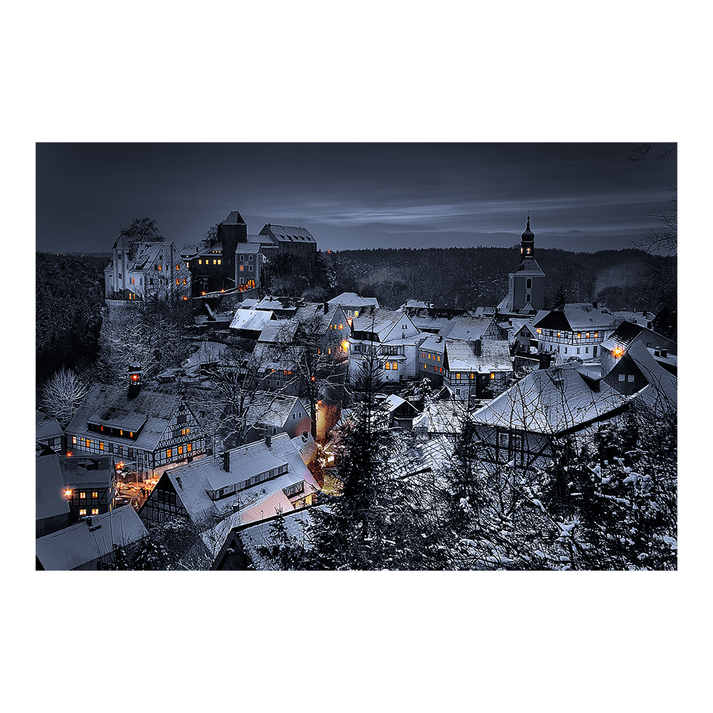 Acryl Board (00138) Winter in Hohnstein