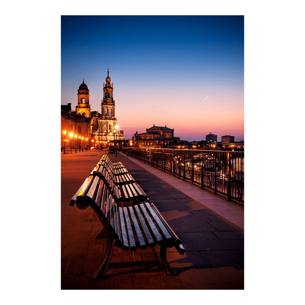 Fotoabzug (00169) Brühlsche Terrasse am Abend